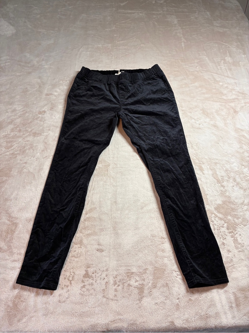 Eileen Fisher Black Organic Cotton Stretch Corduroy Slim Jeggings Women Medium